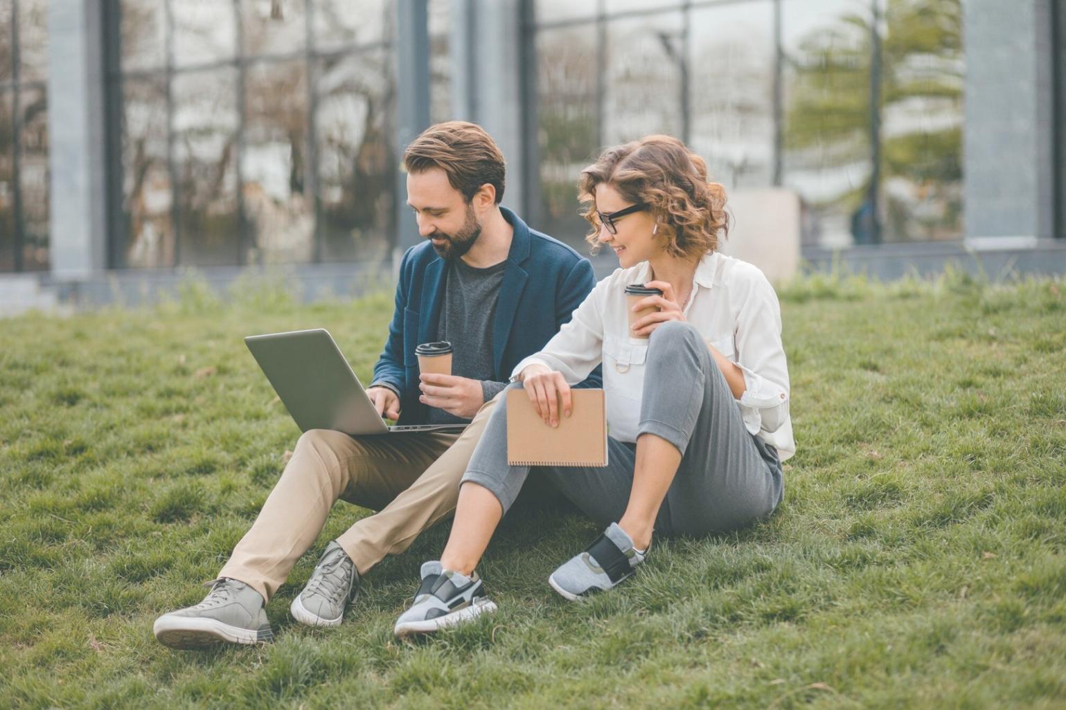 Students working collaboratively on financial planning exercises